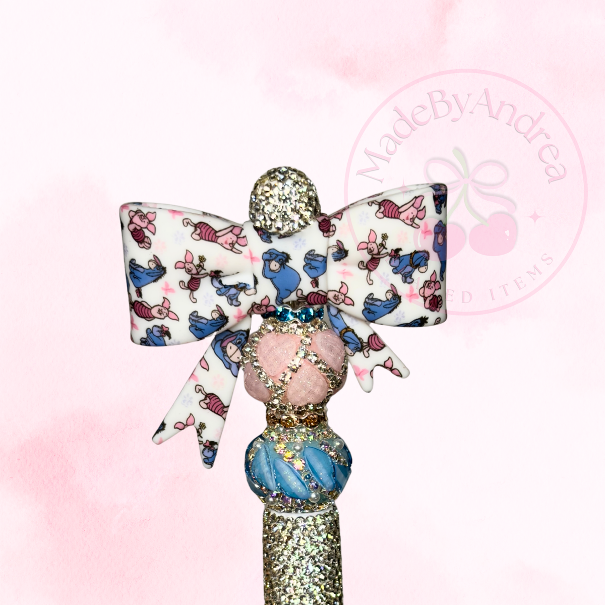 Donkey & Piggy Large Silicone Bow Focal