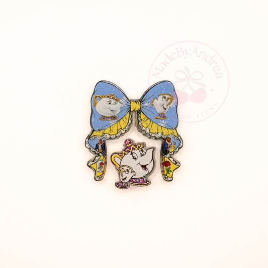 Mrs. Potts & Chip Acrylic Focal Set