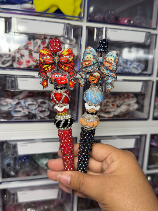 Cars Acrylic Bow Set Medium Extended Pearl Pens